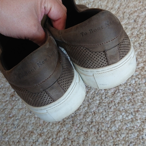 To Boot New York Racer Gray Perforated Suede Slip-On Sneaker SIZE 11 - Picture 12 of 15